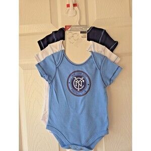 MLS Soccer Baby Sports New York City Football Club 3-6M, 18M 3pc Bodysuit NWT
